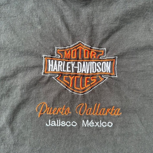 Harley Davidson Embroidered Tee - Size L - Picture 4 of 4